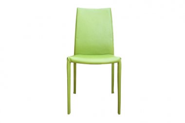 yeşil sandalye beyaz arkaplanda izole edildi