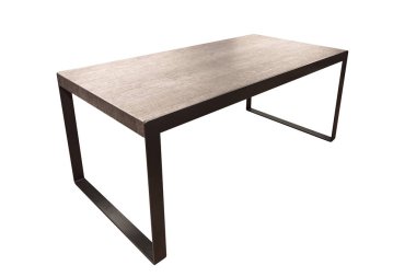 Beyaz arka plan üzerinde izole kahverengi tablo