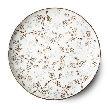 beyaz arkaplanda izole edilmiş beyaz plaka.