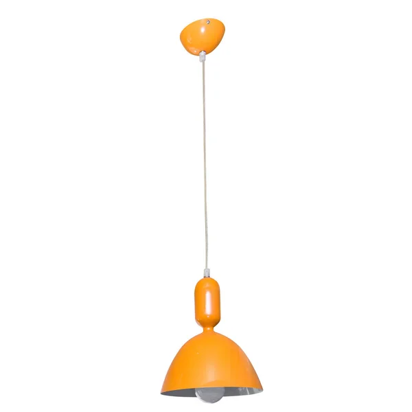 Lampe orange isolée sur fond blanc — Photo