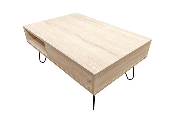 Коричневый стол на белом фоне
