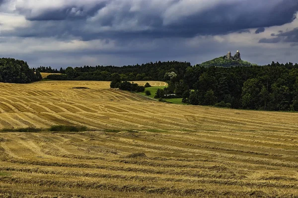 Veduta Del Paesaggio Circostante Del Castello Trosky Dalla Repubblica Ceca — Foto Stock