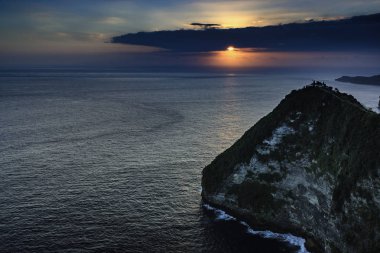 View of the sunset from Pura Gunung Cemeng, Nusa Penida/Indonesia/