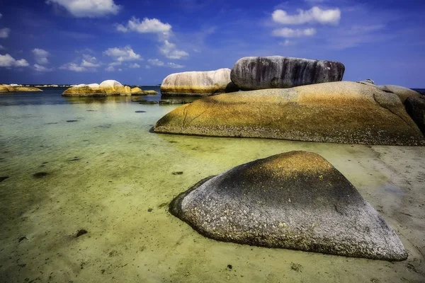 View Group Big Stones Tanjung Tinggi Beach Island Belitung Indonesia — ストック写真