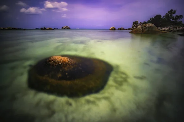 View Sea Stone Tanjung Tinggi Beach Belitung — ストック写真