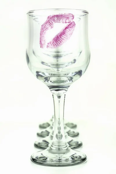 Kiss on the glasses — Stock Photo, Image