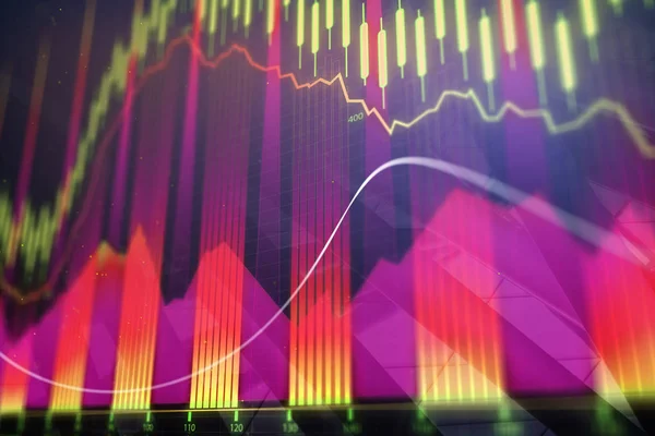 크리에이 빛나는 Forex 개념입니다 렌더링 — 스톡 사진