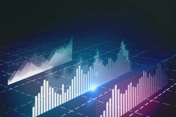 Resumen Brillante Gráfico Divisas Textura Concepto Inversión Finanzas Renderizado — Foto de Stock