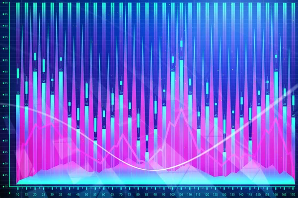 크리에이 빛나는 화려한 Forex 개념입니다 렌더링 — 스톡 사진