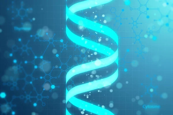 Creatieve Wazig Dna Achtergrond Science Concept Rendering — Stockfoto