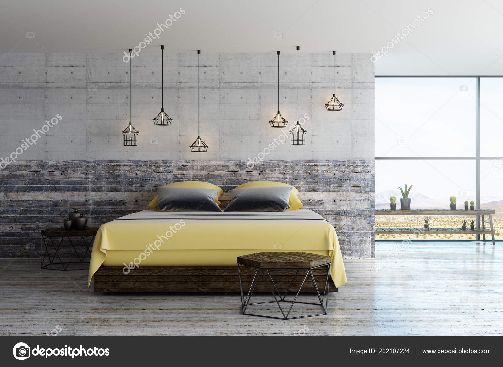 Pictures Yellow And Gray Bedroom Modern Loft Bedroom