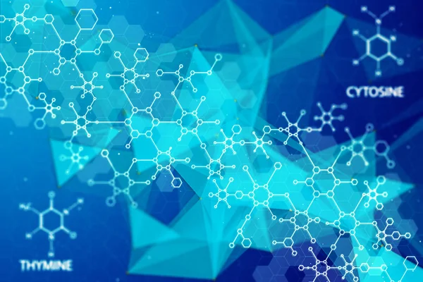 Wissenschaftliches Konzept Dna Struktur Molekül Mit Atomen Und Neuronen Auf — Stockfoto