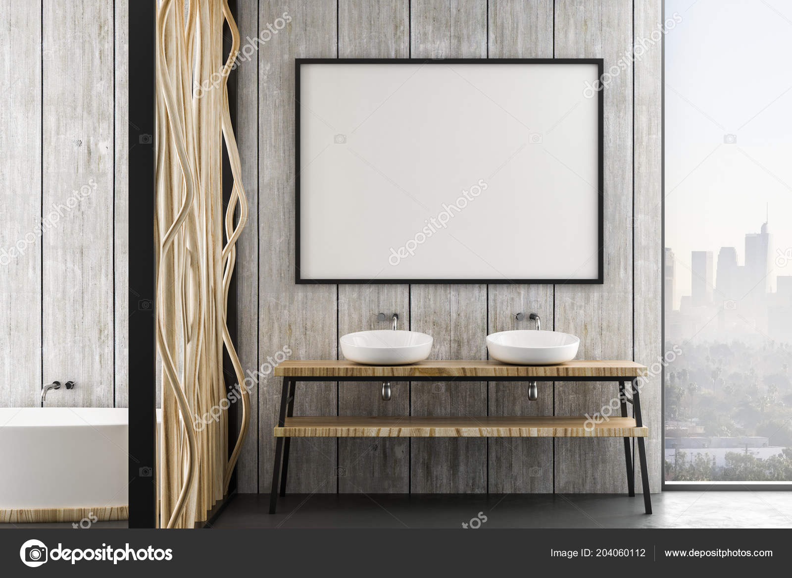 Download Mockup White Poster Modern Eco Bathroom Instead Mirror White Faucets Royalty Free Photo Stock Image By C Peshkova 204060112