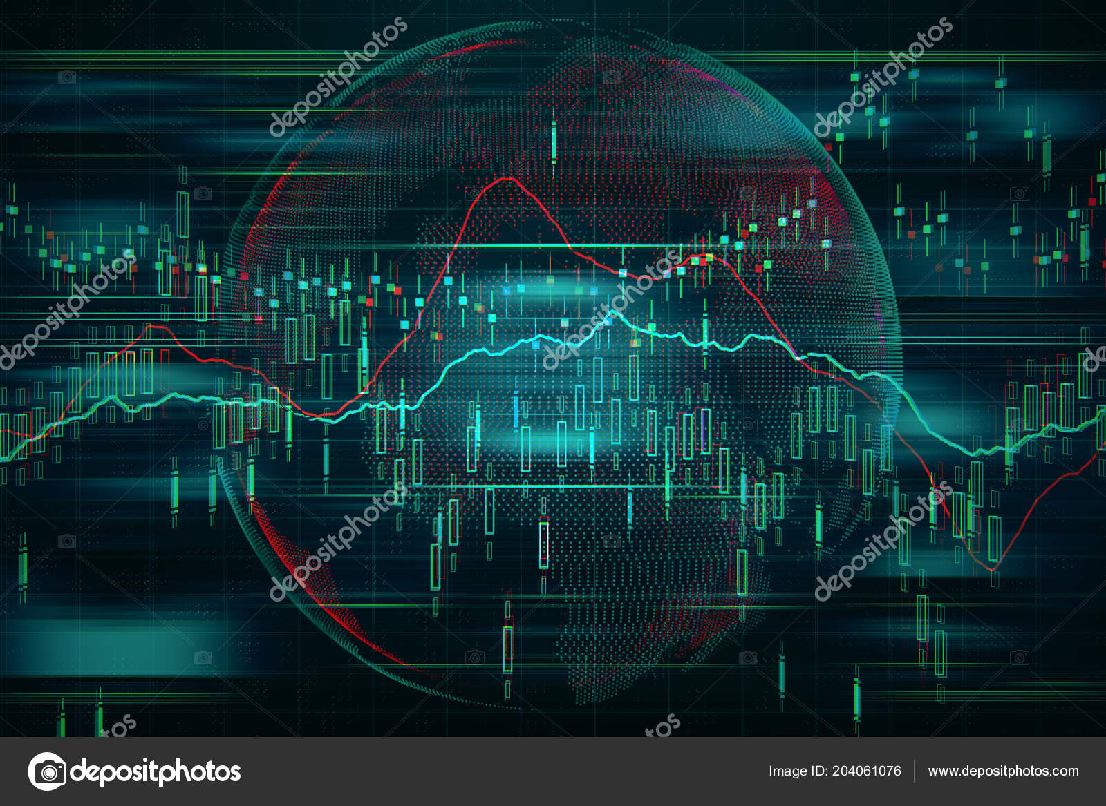 Finance Global Financial Markets Concept World Map Background Stock Market  Stock Photo by ©peshkova 204061076
