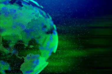 Küresel kavramı soyut dünya harita dünya evren. 3D render