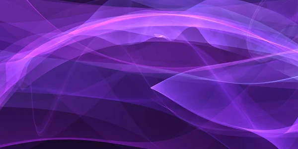 Фиолетовые Светящиеся Линии Черном Фоне Рендеринг — стоковое фото