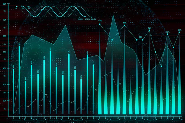 Candle Stick Graph Chart Stock Market Investment Trading Dark Background — Stock Photo, Image