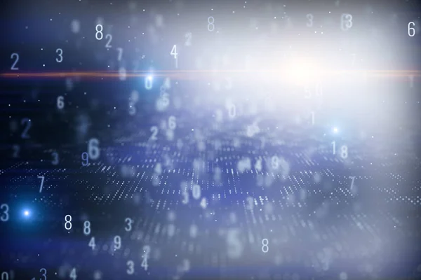 Abstract Blurry Binary Code Backdrop Technology Computing Concept Rendering — Stock Photo, Image