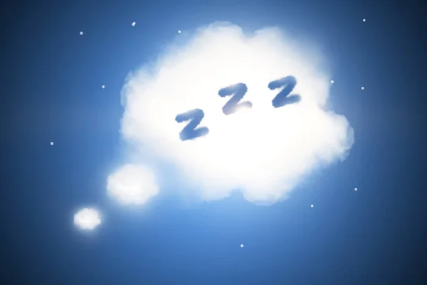 Soyut Uyku Bulutun Arka Plan Yatak Zamanı Konsepti — Stok fotoğraf