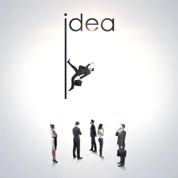 Ideia Criativa Com Pessoas Conceito Inovação Solução — Fotografia de Stock