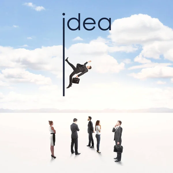 Idea Creativa Sfondo Con Persone Innovazione Risolvere Concetto — Foto Stock