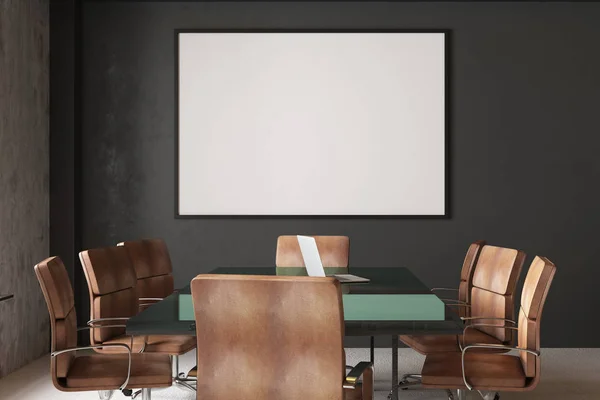 Modern Meeting Room Interior Empty Billboard Mock Rendering — Stock Photo, Image