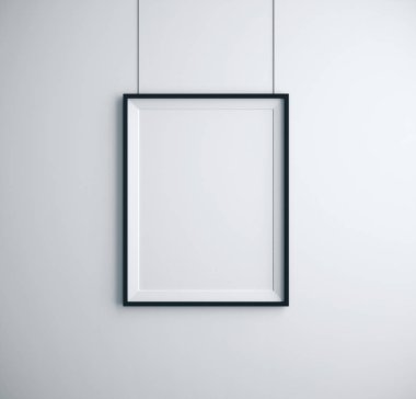 Odada beyaz duvarda boş çerçeve