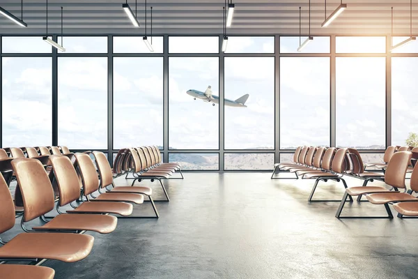 Big airport interior — Stock Photo, Image