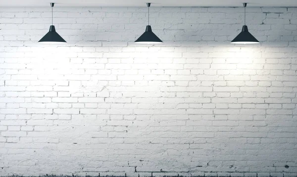 Kamer witte baksteen grunge muur — Stockfoto