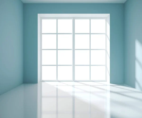 Blauwe kamer interieur — Stockfoto