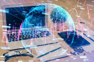 Çizelgeye, finansal bilgilere ve bilgisayar geçmişi olan çalışma alanına iki kez maruz kalmış. Uluslararası çevrimiçi ticaret kavramı.