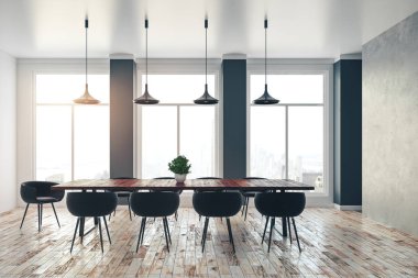 Bright meeting room interior