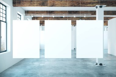 Boş posteri ile modern iç