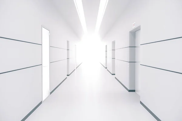Interior koridor putih — Stok Foto