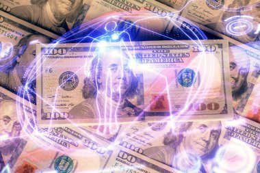 Eğitim temasının ikiye katlanması, Amerikan dolarları faturası üzerine kuruludur. Öğrenim kavramı.