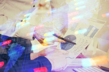 Teknolojiyle insan eli yazmak Ai simgeleri.