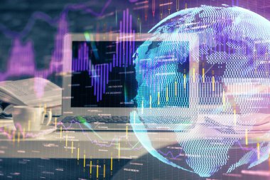 Çok sayıda şemaya, finansal bilgilere ve bilgisayar geçmişi olan çalışma alanına maruz kalmış. Uluslararası çevrimiçi ticaret kavramı.