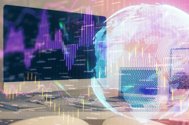 Çizelgeye, finansal bilgilere ve bilgisayar geçmişi olan çalışma alanına iki kez maruz kalmış. Uluslararası çevrimiçi ticaret kavramı.