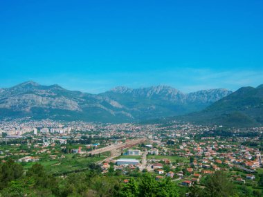 Deniz manzarası Karadağ Balkanlar'da görünümünü. Dağlar ve Adaları.