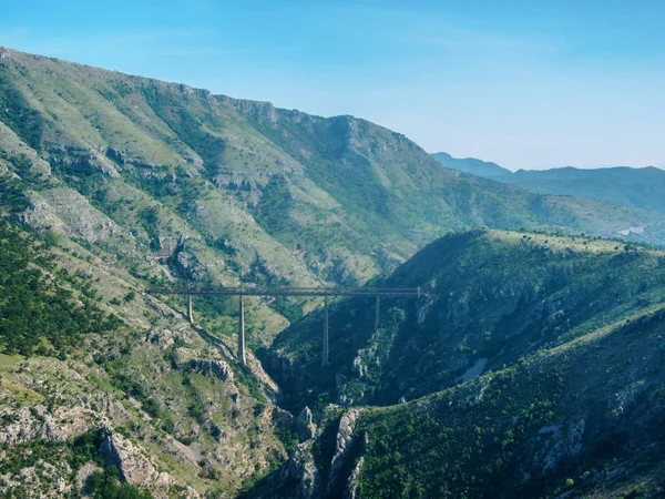 Горный Пейзаж Черногории Голубое Небо Красивая Природа — стоковое фото