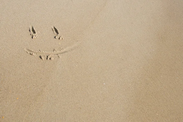 Sonriente Sonriente Arena Mojada Cerca Del Mar —  Fotos de Stock