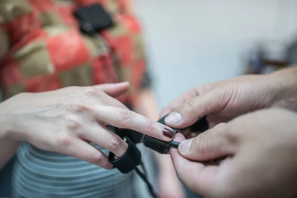 Apparaat Sensoren Zijn Polygrafische Waarheid Detectoren Die Worden Geplaatst Vingers — Stockfoto