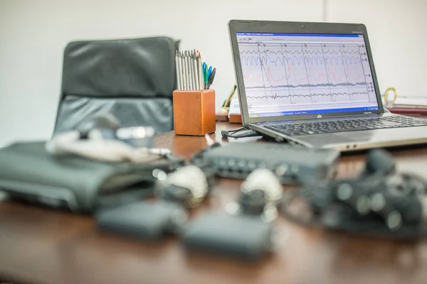 Medidores Del Dispositivo Son Poligráficos Detector Verdad —  Fotos de Stock