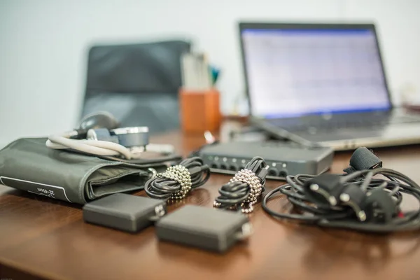 Medidores Del Dispositivo Son Poligráficos Detector Verdad —  Fotos de Stock