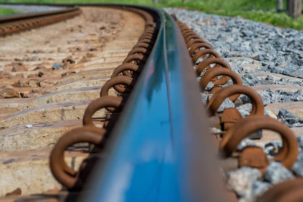 Demiryolu tuval, demiryolu parça, dağ diken diken, dağlar orman, ağaçlar, dağlar demiryolu parça