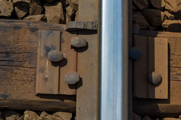 Eisenbahnleinwand Eisenbahngleise Berghügel Bergwald Bäume Eisenbahngleise Den Bergen — Stockfoto