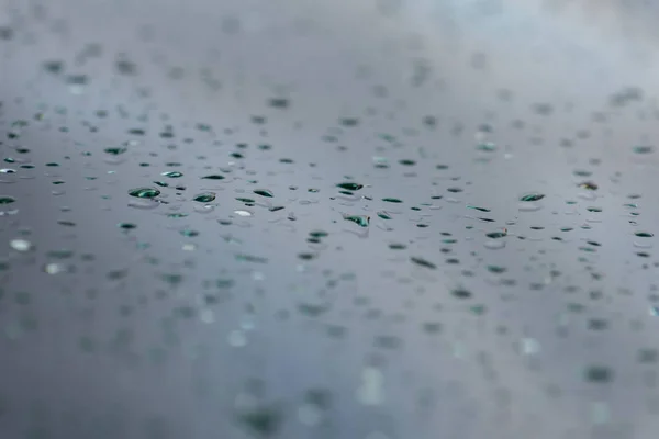 Σταγόνες Βροχής Μια Επιφάνεια Γυαλιού — Φωτογραφία Αρχείου