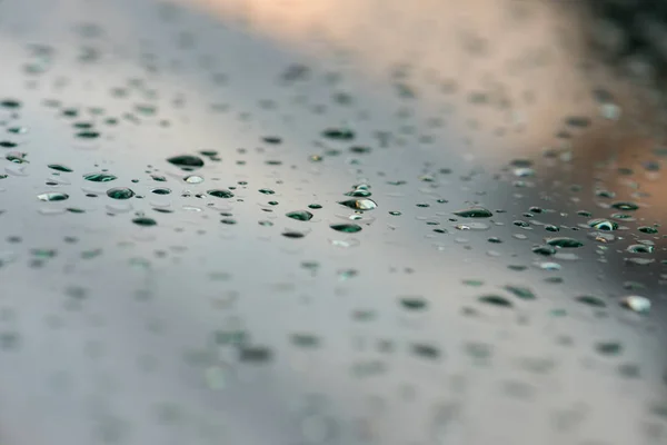 Σταγόνες Βροχής Μια Επιφάνεια Γυαλιού — Φωτογραφία Αρχείου