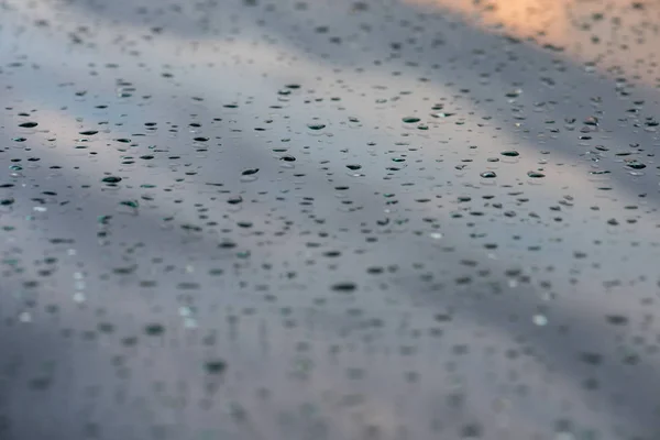 Gocce Pioggia Una Superficie Vetro — Foto Stock