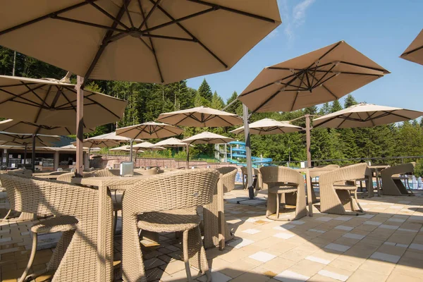 July 2019 Skhidnytsia Lviv Region Ukraine Pool Bar Has Seating — Stock Photo, Image
